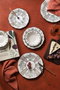 Hermia Helen Fulya 24 Ytkm Juego de Cena de Porcelana Multicolor de 24 Piezas